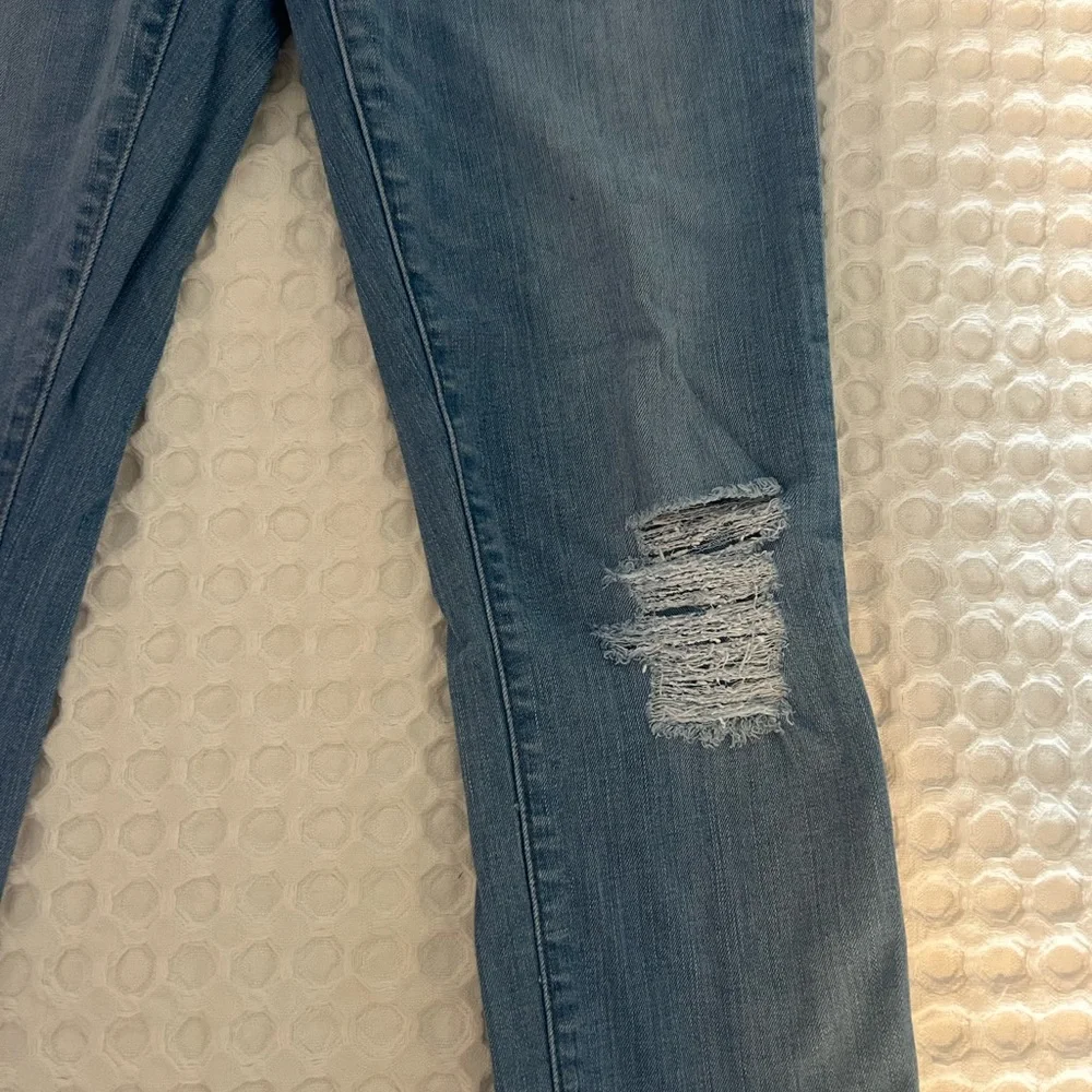 J. Crew Light Blue Distressed Skinny Jeans Size 28 Tall
